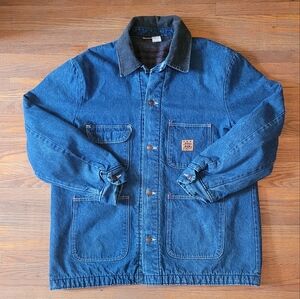 Vintage Big Ben Denim Barn Jacket Chore Coat Men's Blanket Lined USA Made Sz 44